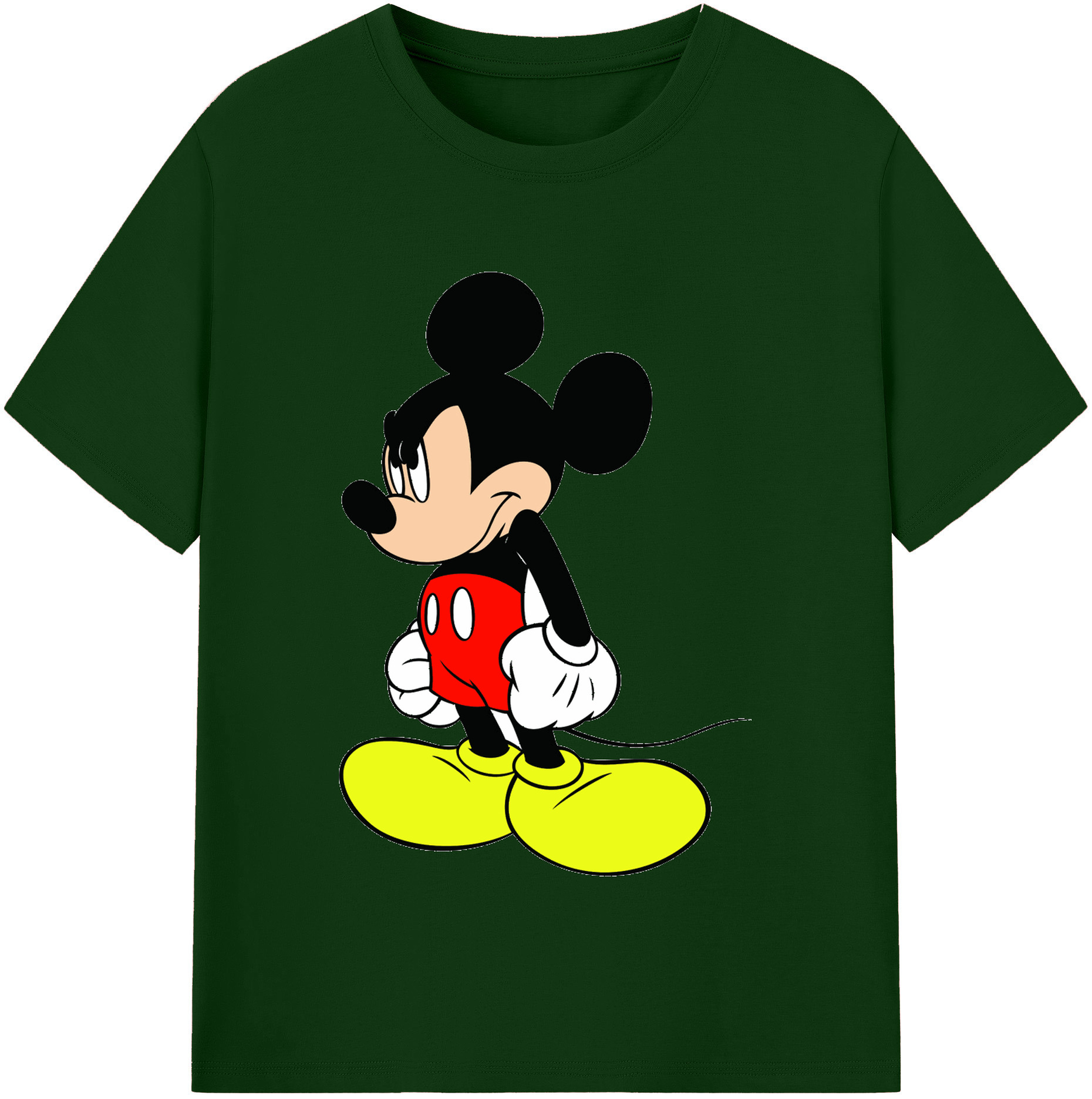 （画像用） ミッキーマウス Mickey Mouse 綿100％半袖Tシャツ（フロントプリント）